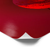 Goldene und rote Valentine Poster (Ecke)