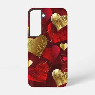 Goldene und rote Valentine Samsung Galaxy Hülle