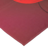 Goldene und rote Valentine Tischdecke (Schrägansicht)