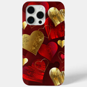 Goldene und rote Valentinskarten Case-Mate iPhone Hülle