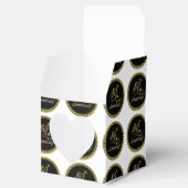 Goldene und schwarze 50-jährige Jubiläumsfeier Geschenkschachtel (Geöffnet)