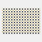 Goldene und schwarze Abschlussfeier  Geschenkpapier Set (Vorderseite 2)