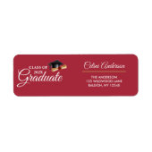 Goldene und schwarze Elegante Abschluss Rücksendea (Vorne)