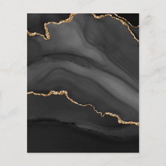 Goldene und schwarze Geburtstagsparty (Rückseite)