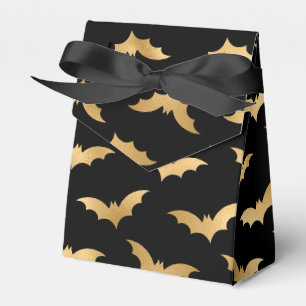 Goldene und schwarze Halloween-Fledermäuse Geschenkschachtel