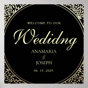 Goldene und schwarze Hochzeit Poster
