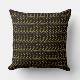 goldene und schwarze Noten Kissen