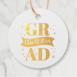 Goldene und weiße Abschlussfeier Geschenkanhänger