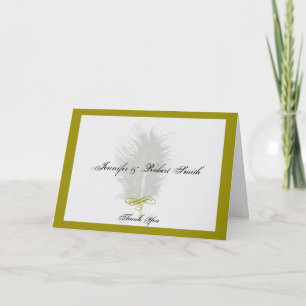 Goldene und Weiße Marabou-Feder Hochzeit Danke