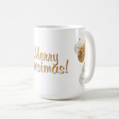 Goldene und weiße Weihnachtskugeln mit individuell Kaffeetasse (VorderseiteRechts)