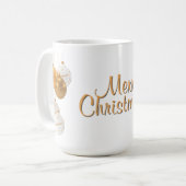 Goldene und weiße Weihnachtskugeln mit individuell Kaffeetasse (Vorderseite Links)