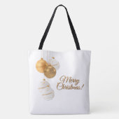 Goldene und weiße Weihnachtskugeln mit individuell Tasche (Rückseite)