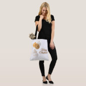 Goldene und weiße Weihnachtskugeln mit individuell Tasche (Am Model)