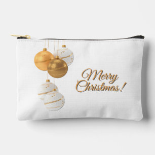 Goldene und weiße Weihnachtskugeln mit individuell Zubehörtasche