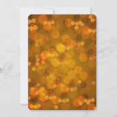 Goldene undeutliche Lichter alle Hände, die Einladung (Rückseite)