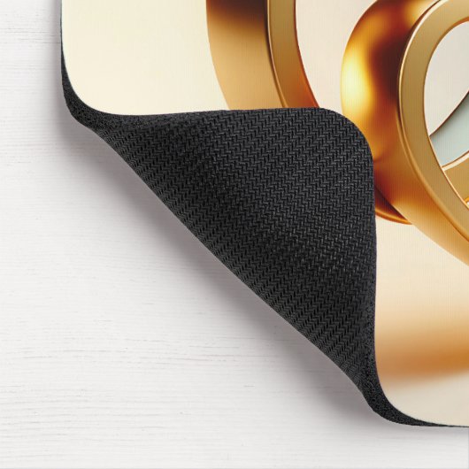 Goldene Unendlichkeit und Herzsymbol Mousepad (Ecke)