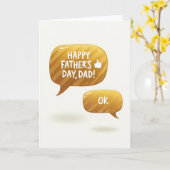 Goldene Vatertag Chat Karte (Gelbe Blume)