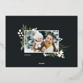 Goldene Vegetation | FotoCollage Folien Feiertagskarte (Rückseite)