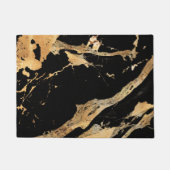 Goldene Venen auf schwarzmarmorAbstrakter Luxe Tex Fußmatte (Vorderseite)