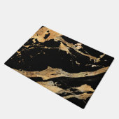 Goldene Venen auf schwarzmarmorAbstrakter Luxe Tex Fußmatte (Schrägansicht)