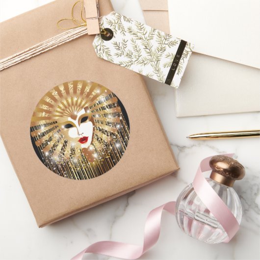 Goldene venezianische Kirche Santa Maria delle Gra Runder Aufkleber (Schenken)