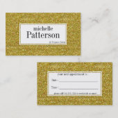 Goldene Verabredungs-Geschäfts-Karten des Terminkarte (Vorne/Hinten)