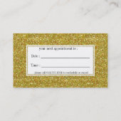 Goldene Verabredungs-Geschäfts-Karten des Terminkarte (Rückseite)