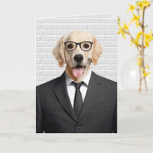 Goldene Vergeltung im Ruhestand im Anzug Karte (Gelbe Blume)