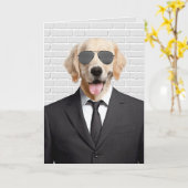 Goldene Vergeltung im Ruhestand im Anzug Karte (Gelbe Blume)