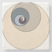 Goldene Verhältnis-Kreise Steinuntersetzer (Vorderseite)