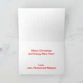 Goldene Verhältnis-Schneeflocke-Weihnachtskarte Feiertagskarte (Innenseite)