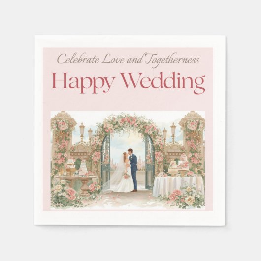 Goldene Verheißung Hochzeitsservietten Serviette (Vorderseite)