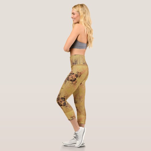 Goldene Verwandlung Capri Leggings (Links)