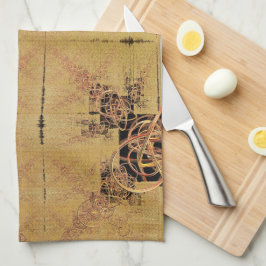 Goldene Verwandlung Geschirrtuch