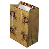 Goldene Verwandlung Mittlere Geschenktüte (Rückseite Schrägansicht)