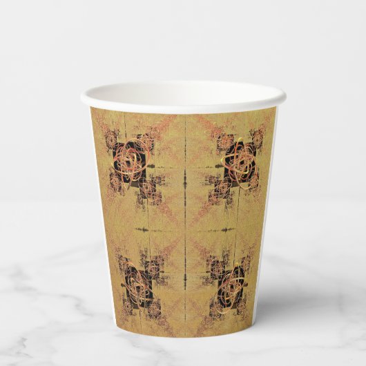 Goldene Verwandlung Pappbecher (Rückseite)