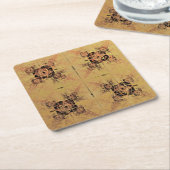 Goldene Verwandlung Rechteckiger Pappuntersetzer (angewinkelt)