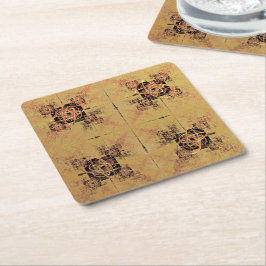 Goldene Verwandlung Rechteckiger Pappuntersetzer