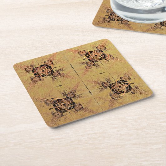 Goldene Verwandlung Rechteckiger Pappuntersetzer (angewinkelt)