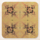 Goldene Verwandlung Rechteckiger Pappuntersetzer (Vorderseite)