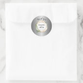 Goldene Verzauberung: Personalisierter botanischer Runder Aufkleber (Tasche)