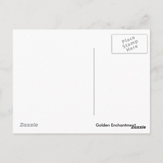 Goldene Verzauberung Postkarte (Rückseite)
