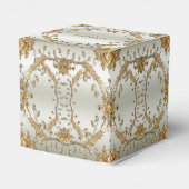 Goldene Verzierte Blume Gefälligkeitsbox Geschenkschachtel (Rückseite)