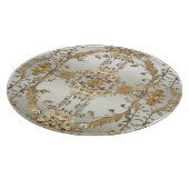 Goldene Verzierte Blume Schneidebrett (Ecke)