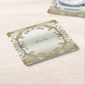 Goldene Verzierte Blume Untersetzer (angewinkelt)