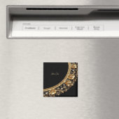 Goldene Verzierte Blumen Magnet (In Situ (Geschirrspüler))