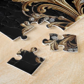 Goldene Verzierte Blumen Puzzle (Seite)