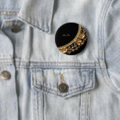 Goldene Verzierte Blumen-Taste Button (Beispiel)