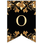 Goldene Verzierte Blütenflagge Wimpelkette (Zweite Fahne)