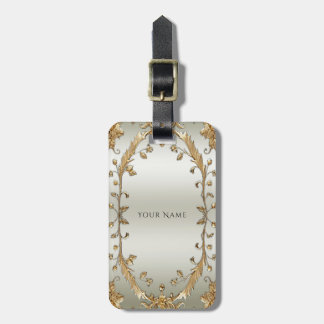 Goldene Verzierte Gepäckmarke Gepäckanhänger